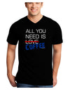 All You Need Is Coffee Adult Dark V-Neck T-Shirt-TooLoud-Black-Small-Davson Sales