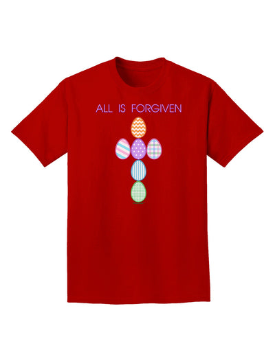 All is forgiven Cross Faux Applique Adult Dark T-Shirt-Mens T-Shirt-TooLoud-Red-Small-Davson Sales