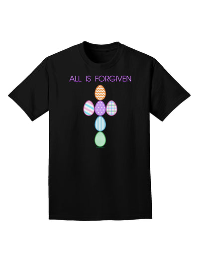 All is forgiven Cross Faux Applique Adult Dark T-Shirt-Mens T-Shirt-TooLoud-Black-Small-Davson Sales