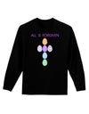 All is forgiven Cross Faux Applique Adult Long Sleeve Dark T-Shirt-TooLoud-Black-Small-Davson Sales