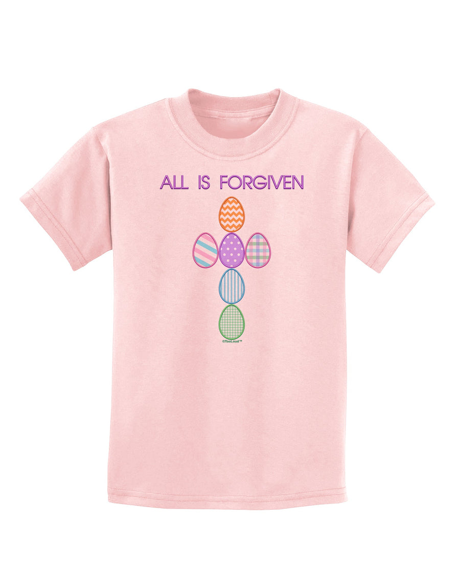All is forgiven Cross Faux Applique Childrens T-Shirt-Childrens T-Shirt-TooLoud-White-X-Small-Davson Sales