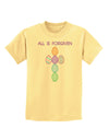 All is forgiven Cross Faux Applique Childrens T-Shirt-Childrens T-Shirt-TooLoud-Daffodil-Yellow-X-Small-Davson Sales