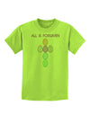 All is forgiven Cross Faux Applique Childrens T-Shirt-Childrens T-Shirt-TooLoud-Lime-Green-X-Small-Davson Sales