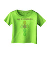 All is forgiven Cross Faux Applique Infant T-Shirt-Infant T-Shirt-TooLoud-Lime-Green-06-Months-Davson Sales