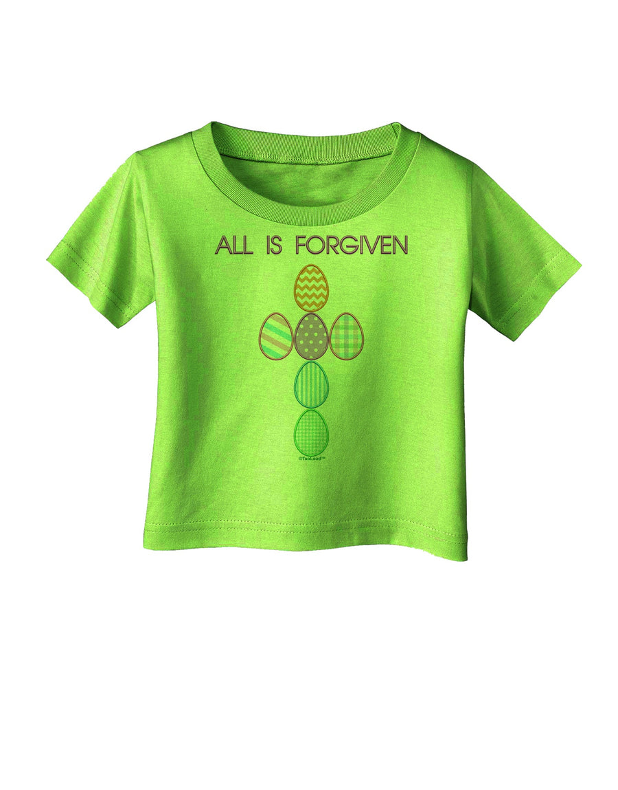 All is forgiven Cross Faux Applique Infant T-Shirt-Infant T-Shirt-TooLoud-White-06-Months-Davson Sales