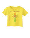 All is forgiven Cross Faux Applique Infant T-Shirt-Infant T-Shirt-TooLoud-Yellow-06-Months-Davson Sales