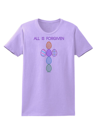 All is forgiven Cross Faux Applique Womens T-Shirt-Womens T-Shirt-TooLoud-Lavender-X-Small-Davson Sales