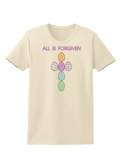 All is forgiven Cross Faux Applique Womens T-Shirt-Womens T-Shirt-TooLoud-Natural-X-Small-Davson Sales