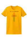 All is forgiven Cross Faux Applique Womens T-Shirt-Womens T-Shirt-TooLoud-Gold-X-Small-Davson Sales