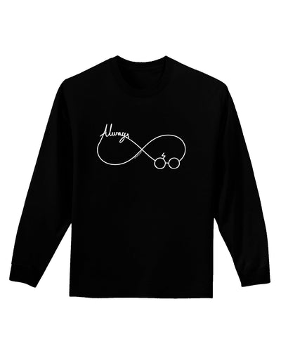 Always Infinity Symbol Adult Long Sleeve Dark T-Shirt-TooLoud-Black-Small-Davson Sales