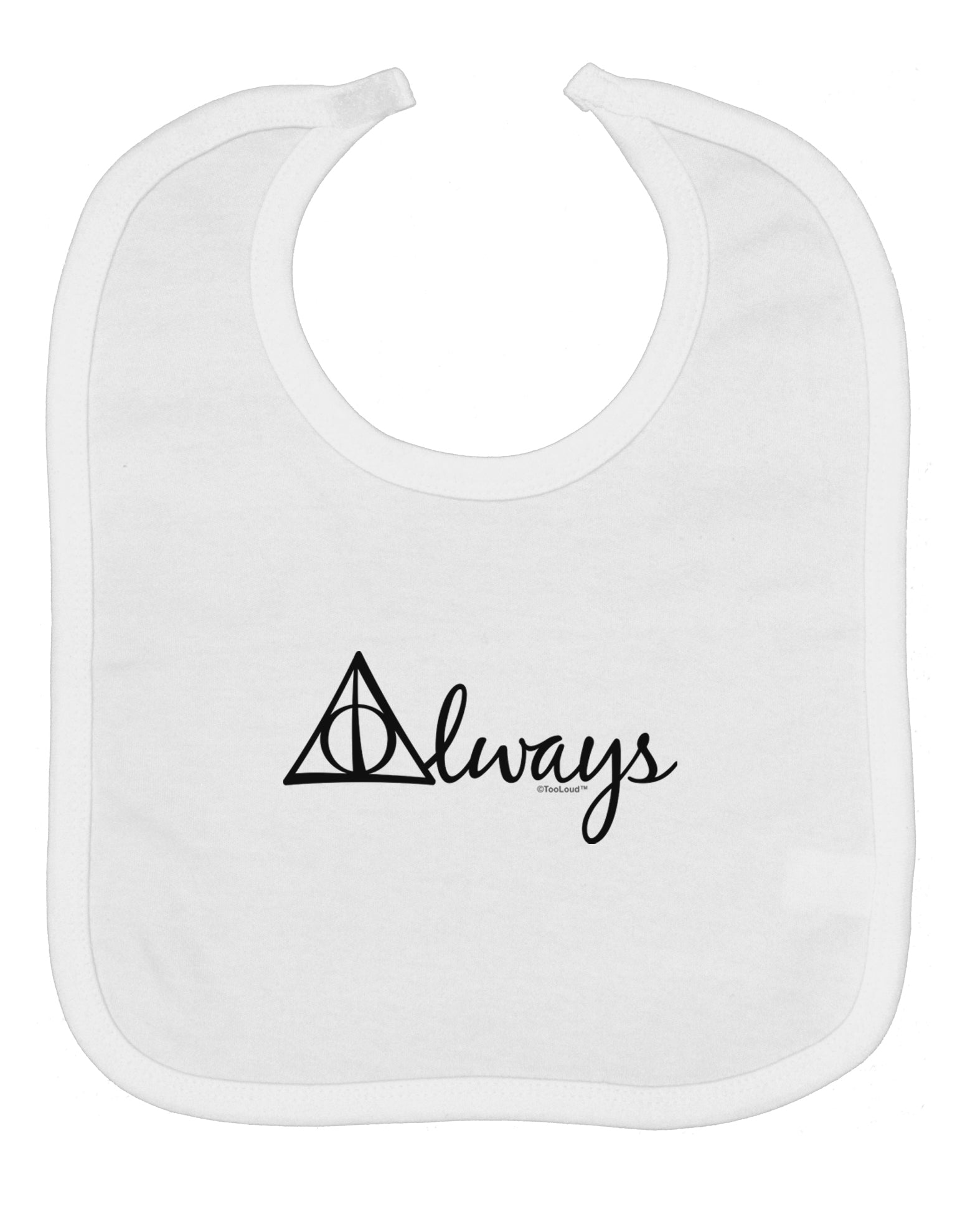 Always Magic Symbol Cursive Baby Bib by TooLoud
