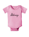 Always Magic Symbol Cursive Baby Romper Bodysuit by TooLoud-Baby Romper-TooLoud-Pink-06-Months-Davson Sales