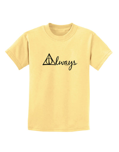 Always Magic Symbol Cursive Childrens T-Shirt by TooLoud-Childrens T-Shirt-TooLoud-Daffodil-Yellow-X-Small-Davson Sales