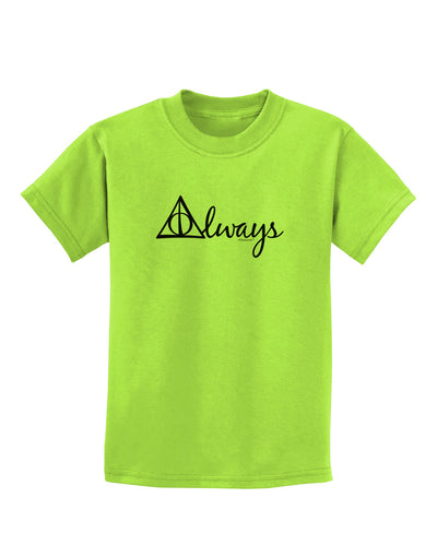 Always Magic Symbol Cursive Childrens T-Shirt by TooLoud-Childrens T-Shirt-TooLoud-Lime-Green-X-Small-Davson Sales