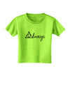 Always Magic Symbol Cursive Toddler T-Shirt by TooLoud-Toddler T-Shirt-TooLoud-Lime-Green-2T-Davson Sales