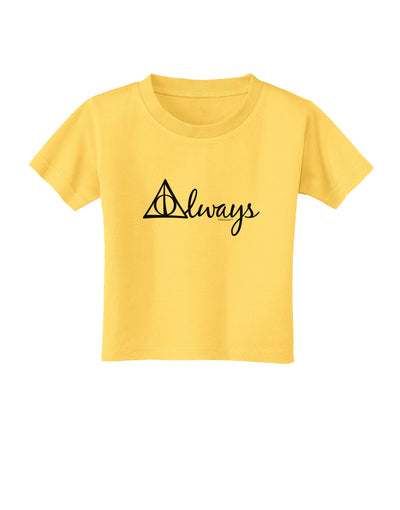 Always Magic Symbol Cursive Toddler T-Shirt by TooLoud-Toddler T-Shirt-TooLoud-Yellow-2T-Davson Sales