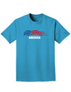 America Flag Adult Dark T-Shirt-Mens T-Shirt-TooLoud-Turquoise-Small-Davson Sales