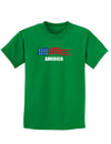 America Flag Childrens Dark T-Shirt-Childrens T-Shirt-TooLoud-Kelly-Green-X-Small-Davson Sales