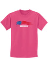 America Flag Childrens Dark T-Shirt-Childrens T-Shirt-TooLoud-Sangria-X-Small-Davson Sales