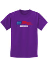 America Flag Childrens Dark T-Shirt-Childrens T-Shirt-TooLoud-Purple-X-Small-Davson Sales