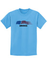 America Flag Childrens T-Shirt-Childrens T-Shirt-TooLoud-Aquatic-Blue-X-Small-Davson Sales