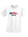 America Flag Childrens T-Shirt-Childrens T-Shirt-TooLoud-White-X-Small-Davson Sales