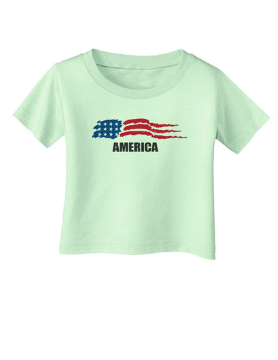 America Flag Infant T-Shirt-Infant T-Shirt-TooLoud-Light-Green-06-Months-Davson Sales