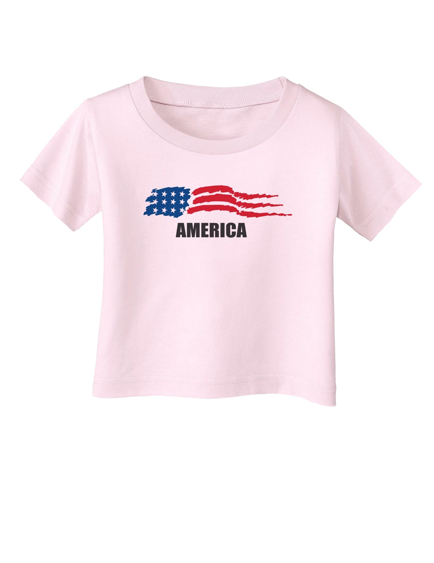 America Flag Infant T-Shirt-Infant T-Shirt-TooLoud-Light-Pink-06-Months-Davson Sales