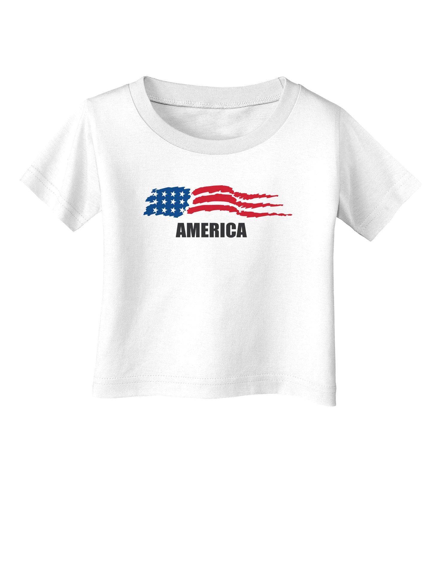 America Flag Infant T-Shirt-Infant T-Shirt-TooLoud-White-06-Months-Davson Sales