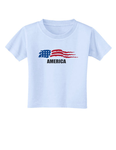 America Flag Toddler T-Shirt-Toddler T-Shirt-TooLoud-Light-Blue-2T-Davson Sales