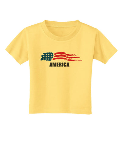 America Flag Toddler T-Shirt-Toddler T-Shirt-TooLoud-Daffodil-Yellow-2T-Davson Sales