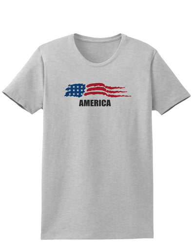 America Flag Womens T-Shirt-Womens T-Shirt-TooLoud-AshGray-X-Small-Davson Sales