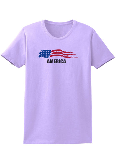 America Flag Womens T-Shirt-Womens T-Shirt-TooLoud-Lavender-X-Small-Davson Sales