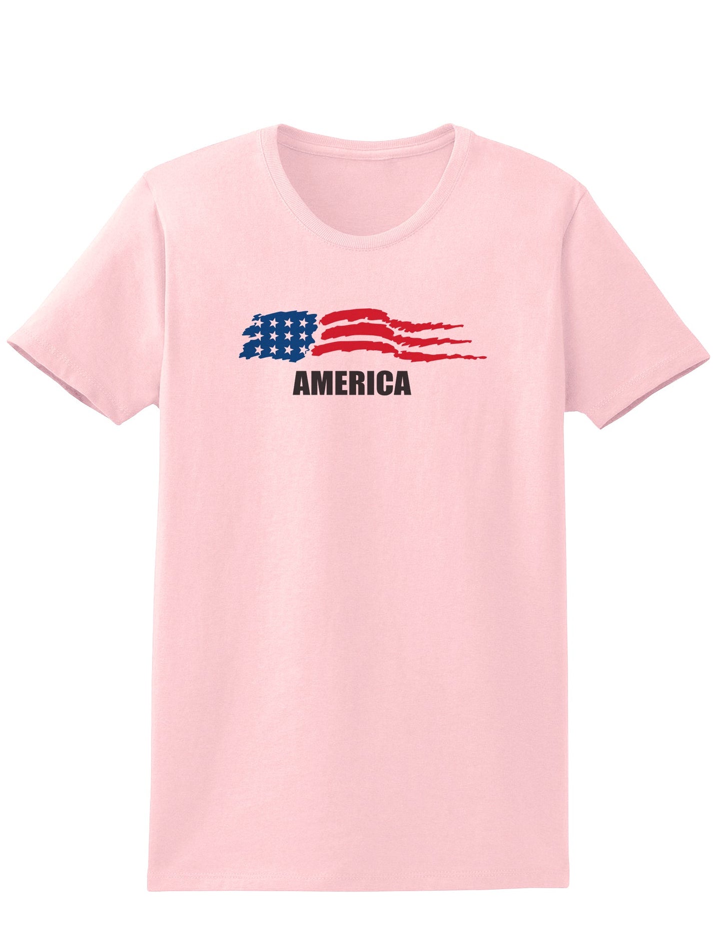 America Flag Womens T-Shirt-Womens T-Shirt-TooLoud-PalePink-X-Small-Davson Sales