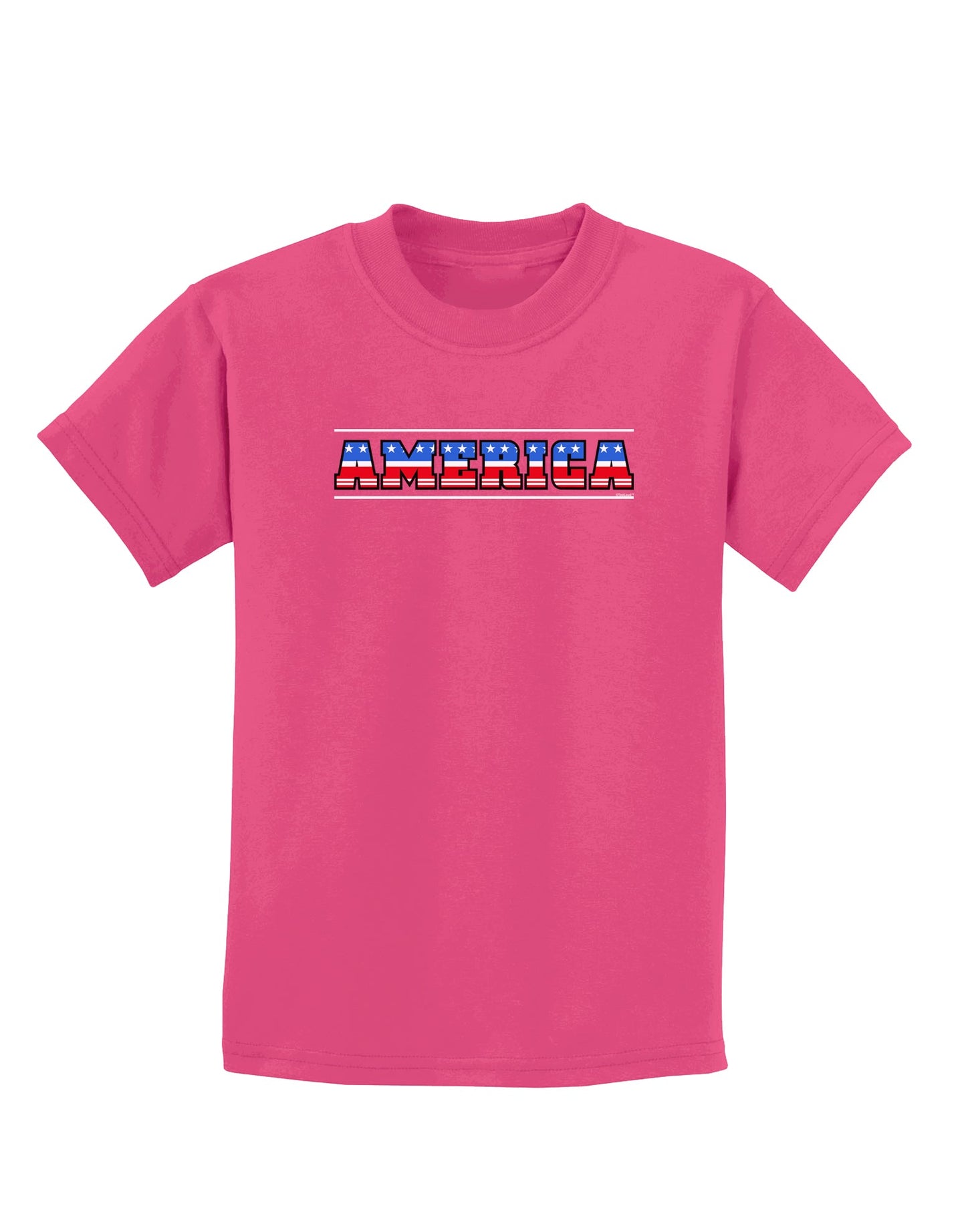 America Stars and Stripes Childrens Dark T-Shirt-Childrens T-Shirt-TooLoud-Sangria-X-Small-Davson Sales