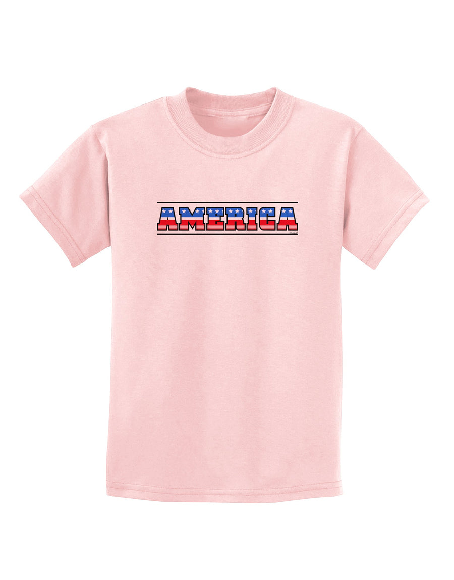 America Stars and Stripes Childrens T-Shirt-Childrens T-Shirt-TooLoud-White-X-Small-Davson Sales