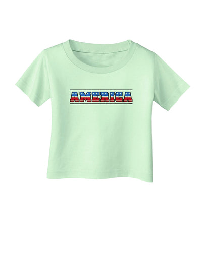 America Stars and Stripes Infant T-Shirt-Infant T-Shirt-TooLoud-Light-Green-06-Months-Davson Sales