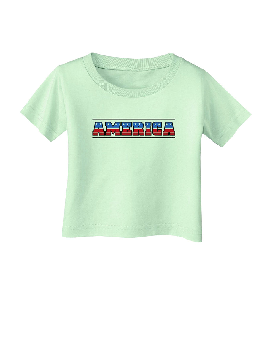 America Stars and Stripes Infant T-Shirt-Infant T-Shirt-TooLoud-White-06-Months-Davson Sales