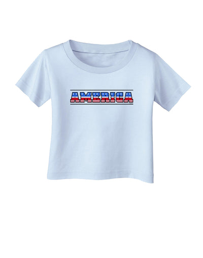 America Stars and Stripes Infant T-Shirt-Infant T-Shirt-TooLoud-Light-Blue-06-Months-Davson Sales