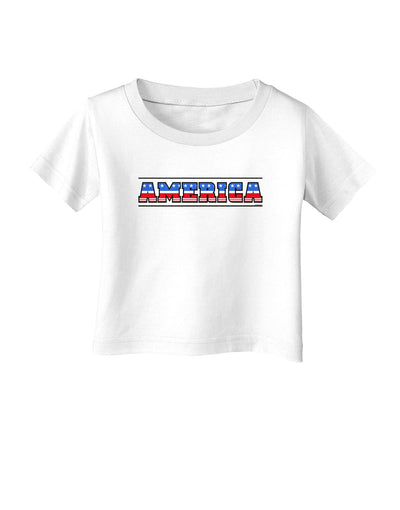 America Stars and Stripes Infant T-Shirt-Infant T-Shirt-TooLoud-White-06-Months-Davson Sales