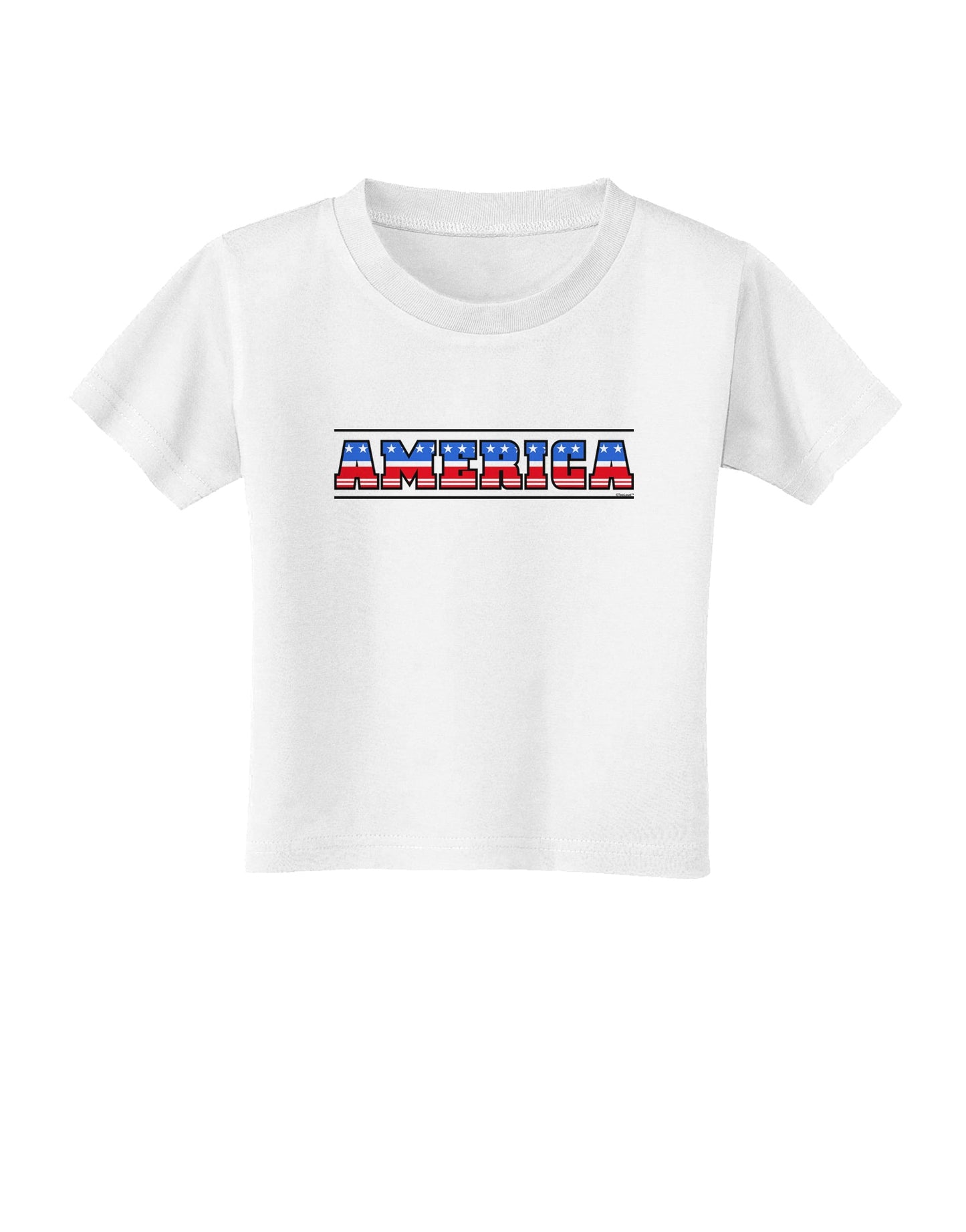 America Stars and Stripes Toddler T-Shirt-Toddler T-Shirt-TooLoud-White-2T-Davson Sales