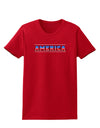 America Stars and Stripes Womens Dark T-Shirt-TooLoud-Red-X-Small-Davson Sales