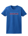 America Stars and Stripes Womens Dark T-Shirt-TooLoud-Royal-Blue-X-Small-Davson Sales