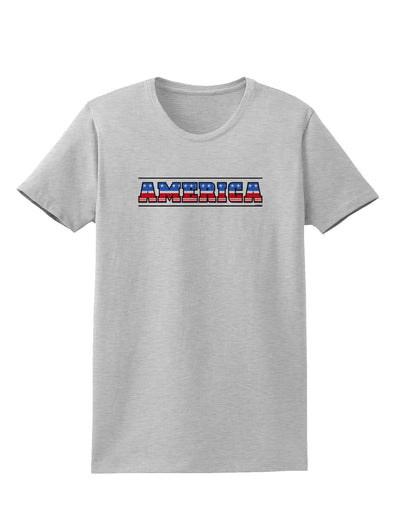 America Stars and Stripes Womens T-Shirt-Womens T-Shirt-TooLoud-AshGray-X-Small-Davson Sales