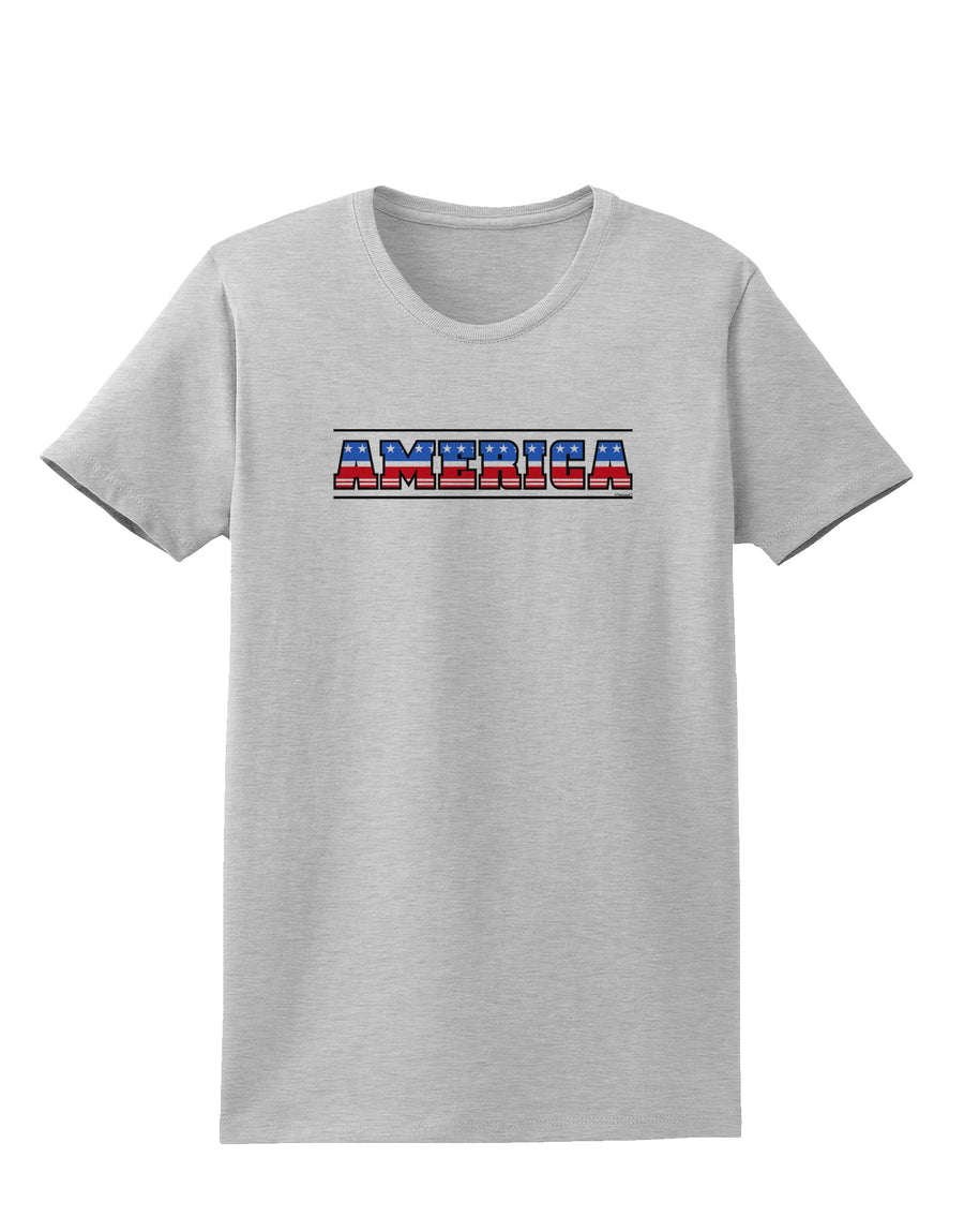 America Stars and Stripes Womens T-Shirt-Womens T-Shirt-TooLoud-White-X-Small-Davson Sales