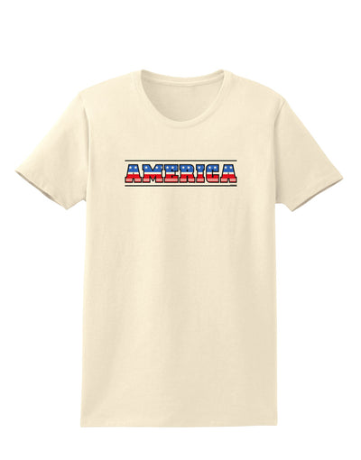 America Stars and Stripes Womens T-Shirt-Womens T-Shirt-TooLoud-Natural-X-Small-Davson Sales