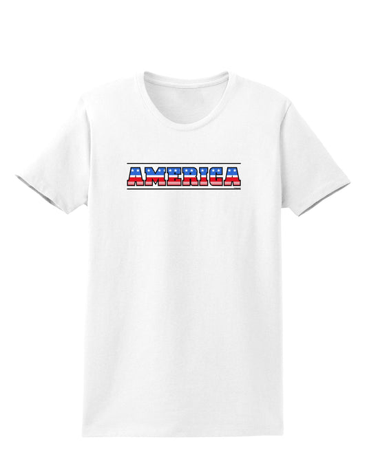 America Stars and Stripes Womens T-Shirt-Womens T-Shirt-TooLoud-White-X-Small-Davson Sales