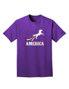 America Unicorn Adult Dark T-Shirt-Mens T-Shirt-TooLoud-Purple-Small-Davson Sales