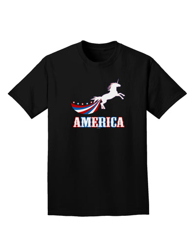 America Unicorn Adult Dark T-Shirt-Mens T-Shirt-TooLoud-Black-Small-Davson Sales