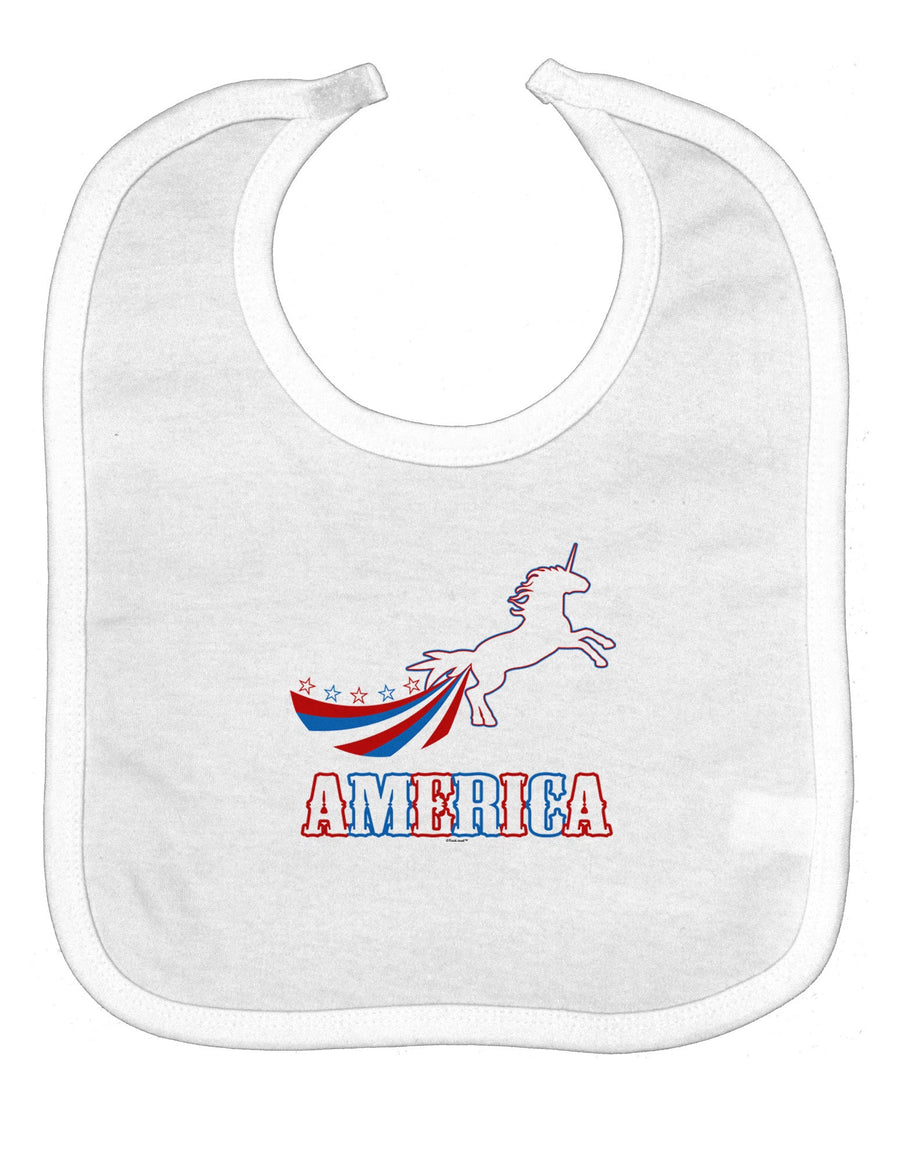 America Unicorn Baby Bib